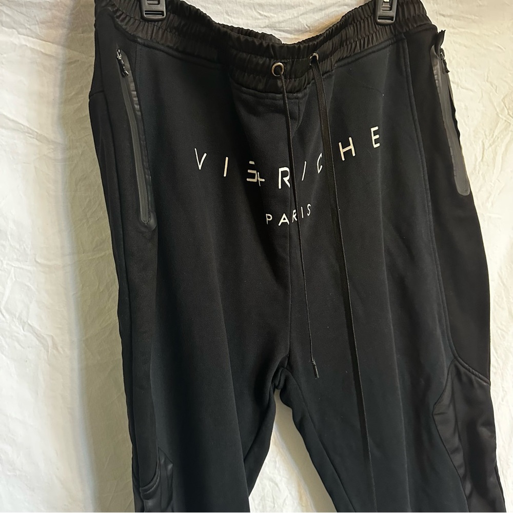 Paris Men's Black Jogger Sweatpants - Picture 4 of 11